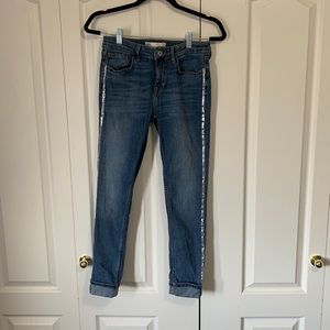 Brand new jeans with metallic detailing from Zara
